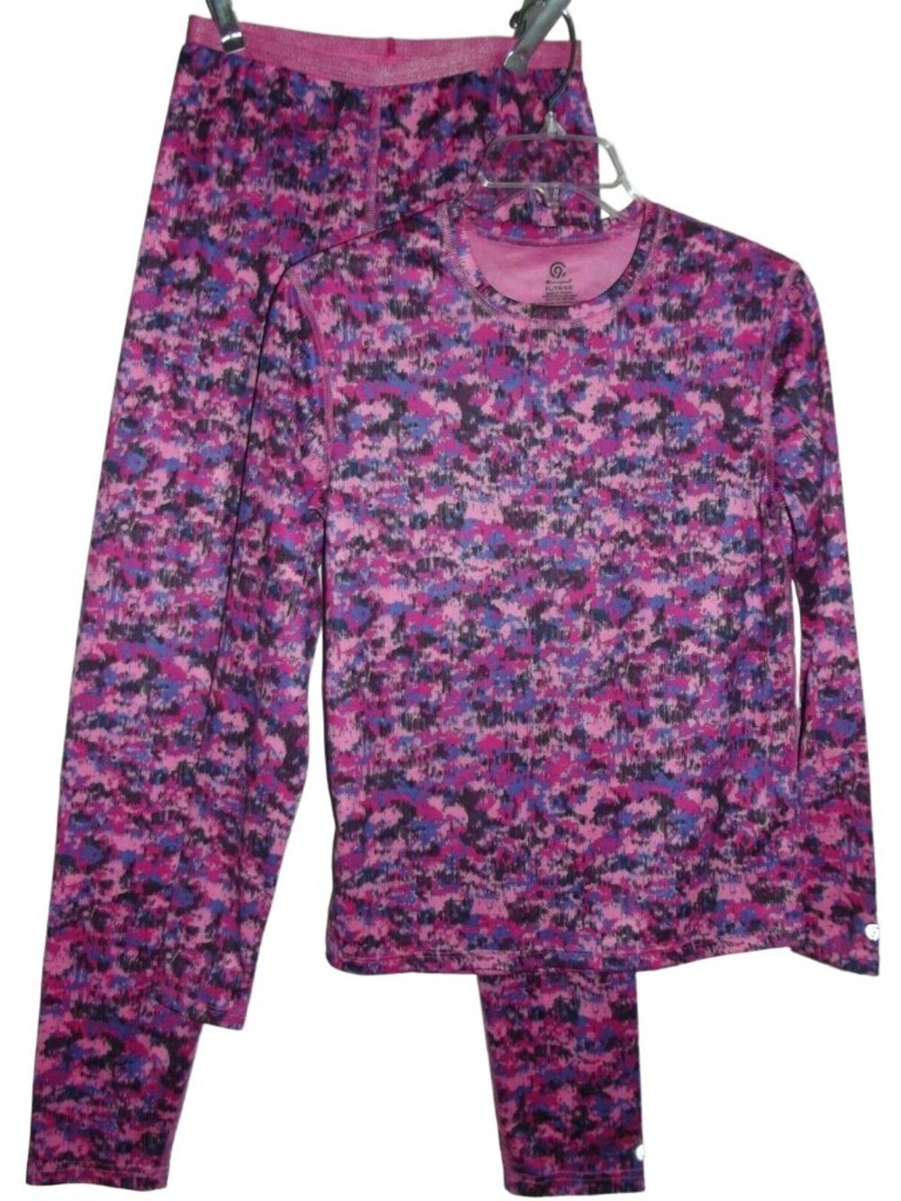 C9 Champion Pajamas Girls Size XL Pink Purple Thermal Set pants & shirt top